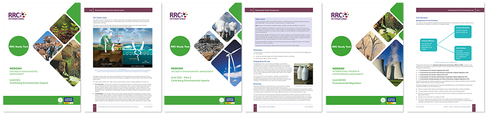 RRC's NEBOSH International Environmental Diploma Textbooks